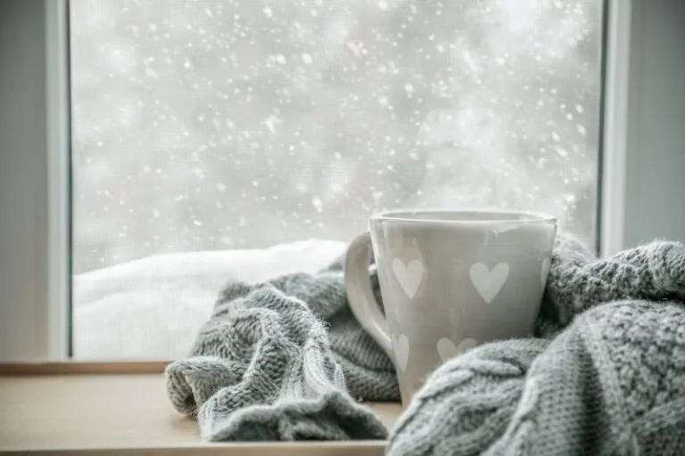 Winter cozy hot chocolate
