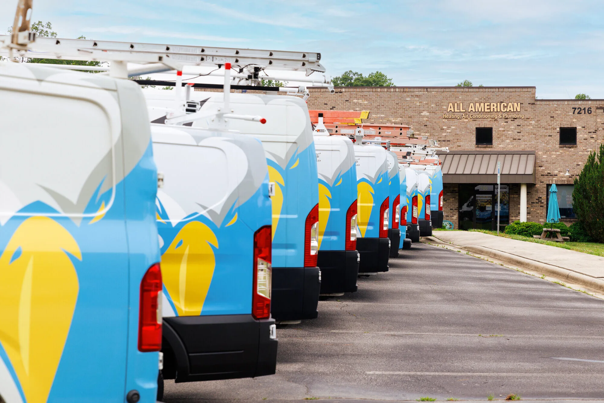 Service van fleet, rear detail