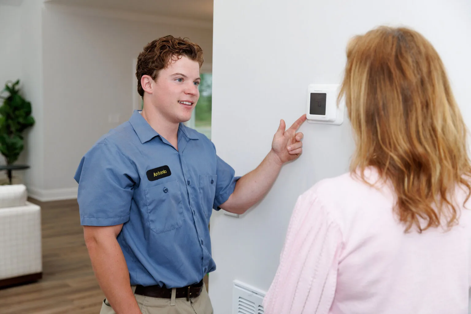 Thermostat consultation with a homeowner