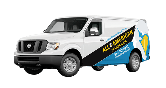 All American Heating & Air Service Van