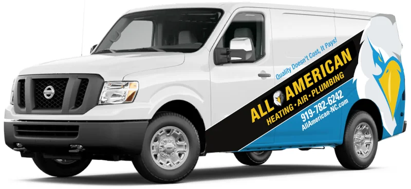 All American Heating & Air Service Van